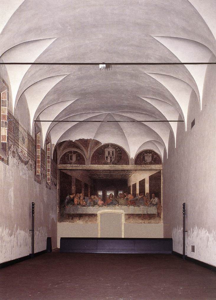 Leonardo da Vinci's The Last Supper (1495-97) is one of the most famous paintings in the world. The original mural can still be seen in its original location: the refectory wall of the former Dominican monastery of Santa Maria delle Grazie in Milan.